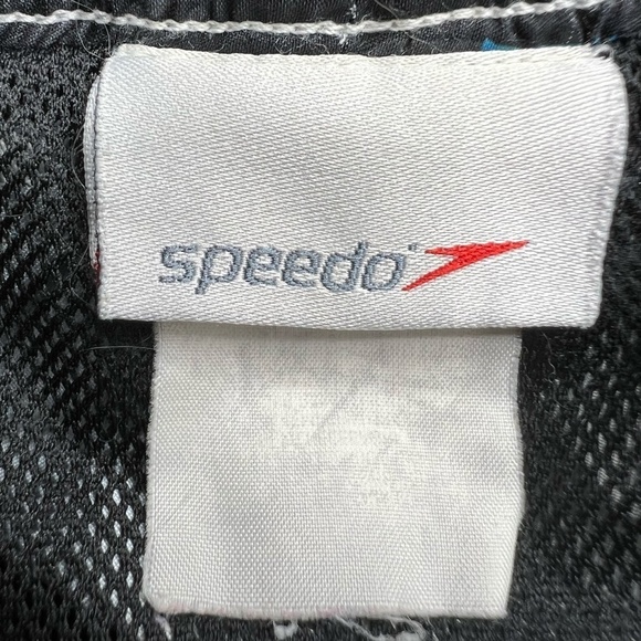 Speedo Mens Black‎ Blue Swim Board Shorts Size Large - Picture 7 of 11